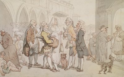 Bezoekers in Venetië, c.1810 door Thomas Rowlandson